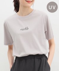 Honeys/ロゴ刺繍Ｔシャツ トップス Tシャツ 半袖 綿 コットン UVカット 大人カジュアル /506014410