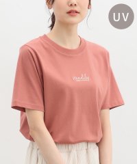 Honeys/ロゴ刺繍Ｔシャツ トップス Tシャツ 半袖 綿 コットン UVカット 大人カジュアル /506014410