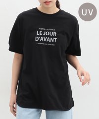 Honeys/ロゴチュニックＴシャツ トップス Tシャツ カットソー レディース 白 黒 半袖 ロゴ /506014411