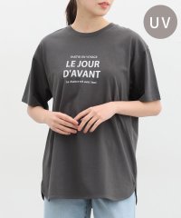 Honeys/ロゴチュニックＴシャツ トップス Tシャツ カットソー レディース 白 黒 半袖 ロゴ /506014411