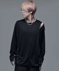 CavariA/CavariA ZIP付きレースアップ長袖Tシャツ/506016227