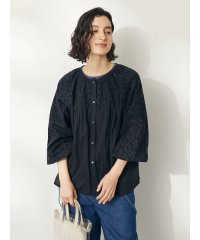 CRAFT STANDARD BOUTIQUE/インド綿アイレット刺繍ブラウス/506017210