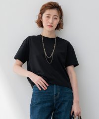 NIJYUSANKU/【洗える】スビンギザ クロップド Tシャツ/506018023