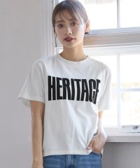 coca/フロッキープリントTシャツ（ロゴ/英字/クルーネック/ミディアム丈/伸縮性/半袖/薄手/カジュアル）/505953506