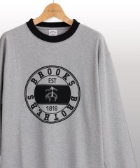 Brooks Brothers/【WEB限定】SS24 LOGO Series コットン ロゴプリント ロングスリーブ リンガーＴシャツ/506004156