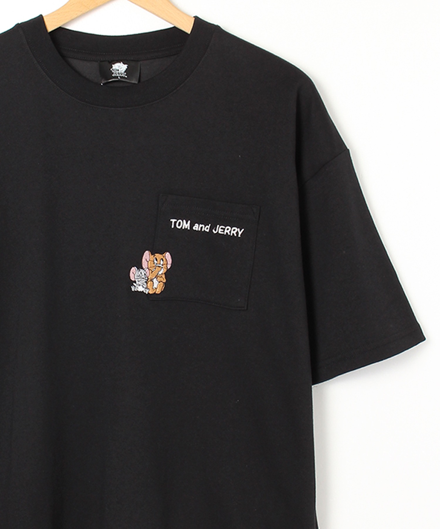 TOM & JERRY/トムとジェリー】ポケット刺繍 半袖クルーネックT