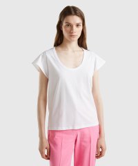 BENETTON (women)/Uネック半袖Tシャツ・カットソー/506008101