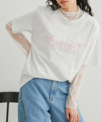 VIS/【WEB限定】リボンロゴ刺繍Tシャツ/506018813