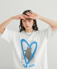 VIS/【WEB限定】猫ハートＴシャツ/506019135