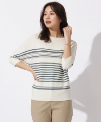 J.PRESS LADIES（LARGE SIZE）/【WEB限定カラーあり・洗える】LINKS DOLMAN ホールガーメント ランダムボーダー ニット/506020052