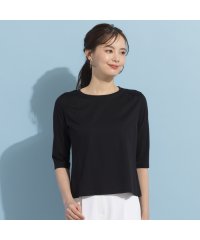 Liliane Burty ECLAT/【S・Mサイズ】肩ギャザー　5分袖Tシャツ[同素材アイテムあり］/506020161