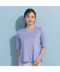 Liliane Burty ECLAT/【S・Mサイズ】ティアード切り替え　スムース無地Tシャツ/506020164