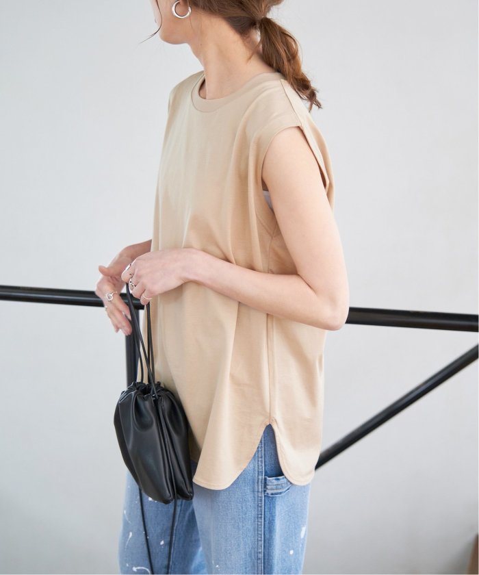 Spick＆Span tシャツ 「追加」ファインコットンノースリーブプル