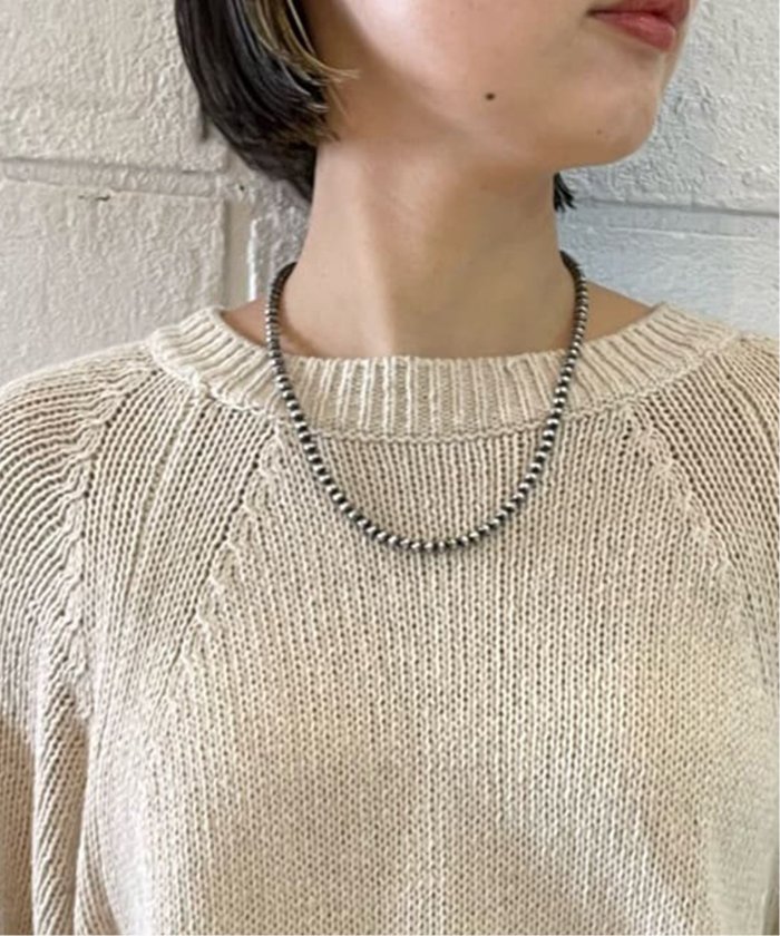 INDIAN JEWELRY 5mmボールビーズネックレス20インチ(506020607 INDIAN JEWELRY 5mmボールビーズネックレス20インチ(506020607