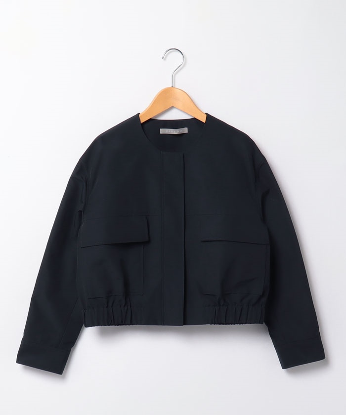 Theory luxe ストレッチ シフォン ジップ ブルゾン ジャケット　黒 UPDATE YOUR JACKET | Theory luxe（セオリーリュクス）公式通販