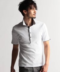 NICOLE CLUB FOR MEN/ランダムテレコショートレギュラーカラーポロシャツ/505990809