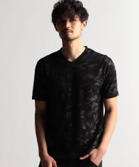 NICOLE CLUB FOR MEN/エンボスアラカルトＶネック半袖プルオーバー/505990816