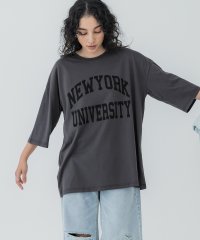 coca/英字ロゴプリントビッグシルエットTシャツ/505209912