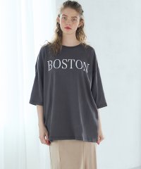 coca/英字ロゴプリントビッグシルエットTシャツ/505209912