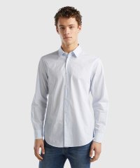 BENETTON (mens)/コットン100%先染めストライプスリムフィット長袖シャツ/505992088