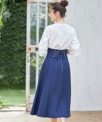 tocco closet/バックレースアップハイウエストフレアスカート/506007687