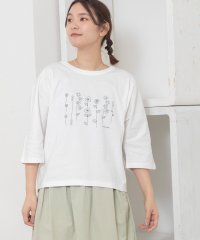 POU DOU DOU/ボタニカル線画プリントドルマンTee/506007869