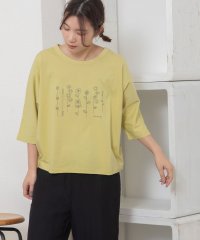 POU DOU DOU/ボタニカル線画プリントドルマンTee/506007869