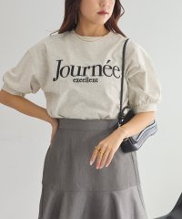 NICE CLAUP OUTLET/厚盛ロゴ刺繍Tシャツ　ロゴT　刺繍　ボリューム袖/506014713