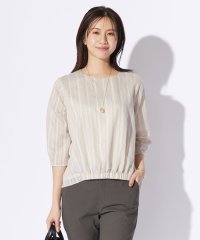 J.PRESS LADIES（LARGE SIZE）/【WEB限定カラーあり】ランダムシアーストライプ カットソー/506026714