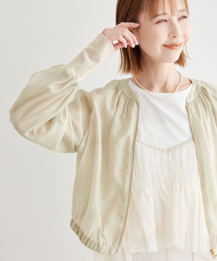 セール 50%OFF】ロングリブシアーライトブルゾン(506026909