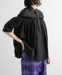 URBAN RESEARCH DOORS/Scye　LinenTuckedPuff SleeveBlouse/506027000