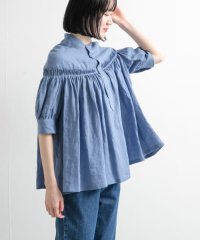 URBAN RESEARCH DOORS/Scye　LinenTuckedPuff SleeveBlouse/506027000