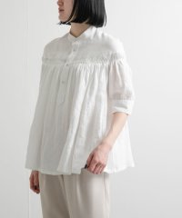 URBAN RESEARCH DOORS/Scye　LinenTuckedPuff SleeveBlouse/506027000