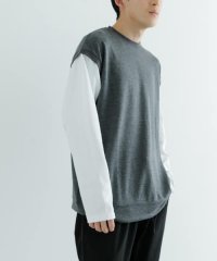 ITEMS URBAN RESEARCH/袖キリカエ 綿タッチポンチ プルオーバー/506027401