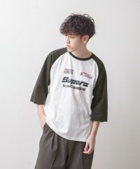 ZIP FIVE/ワンポイント胸ロゴラグランTシャツ/505268502