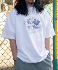 VENCE　EXCHANGE/梨地花柄刺繍Tシャツ/505840135