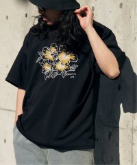 VENCE　EXCHANGE/梨地花柄刺繍Tシャツ/505840135