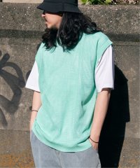 VENCE　EXCHANGE/【2点セット】メッシュニットベストアンサンブルTシャツ/505840136