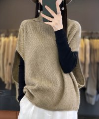 miniministore/ニットベスト ジレ タートルネック重ね着/505953543