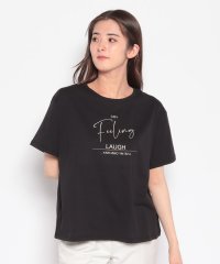 NOLLEY’S/コントラストプリントクルーネックＴシャツ/505978396