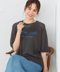 COMME CA ISM /シアーニット ロゴ Tシャツ/506000647