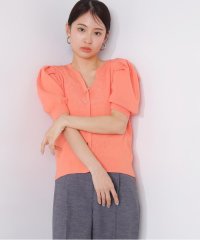 N Natural Beauty Basic/タックショルダーキーネックニット/506027652