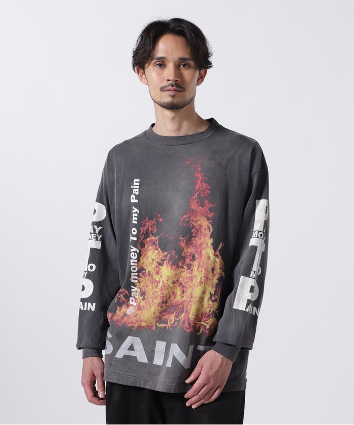 SAINT MICHAEL/セント マイケル×PTP/LS TEE/SR TO SS/BLK SAINT MICHAEL/セント マイケル×PTP/LS TEE/SR TO SS/BLK