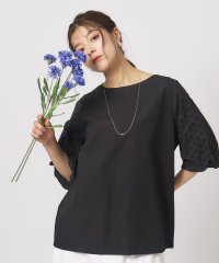 SHOO・LA・RUE/刺繍レース5分袖パフブラウス/506028351