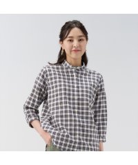 Pitta Re:)/トーキョーシャツ TOKYO SHIRTS 【Pitta Re:)】 Wガーゼ スタンド衿 綿100％ 七分袖シャツ/506028479