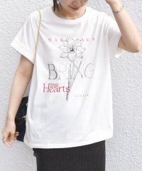 SHIPS WOMEN/《一部予約》*〈手洗い可能〉フラワー プリント ロゴ TEE ◆/506028950