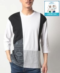 JEANS MATE/ジーンズメイト JEANS MATE 【ZEROSTAIN】切り替え BIG 7分袖Tシャツ/506004483