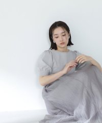 NATURAL BEAUTY BASIC/パフスリーブニットドッキングワンピース/506030068