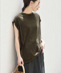 quaranciel/quaranciel:〈洗濯機可能〉ペールジャージー タックショルダー フレンチ スリーブ TEE/506030276