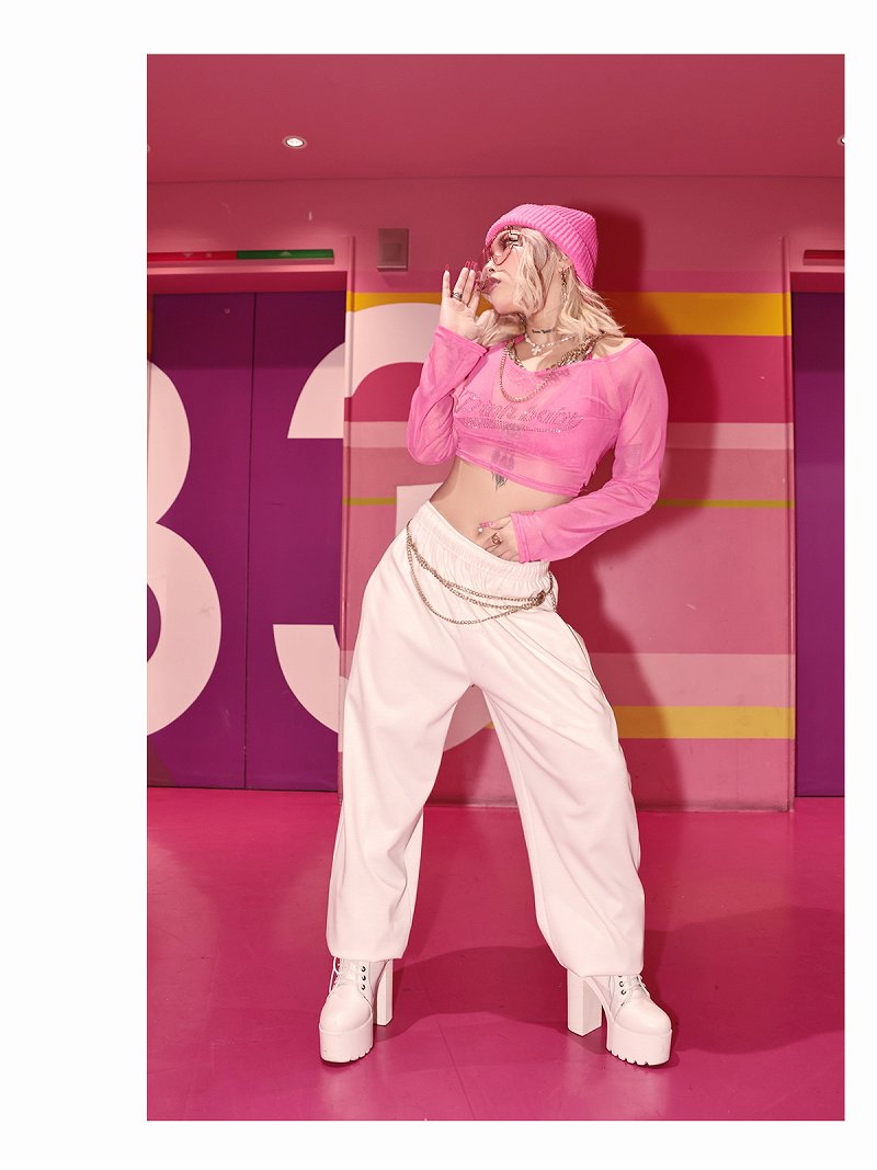 ボムシェル bombshell トップス レオタード シースルー メッシュ